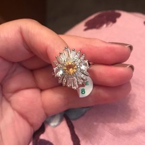 Bomb Party size 8 citrine ring